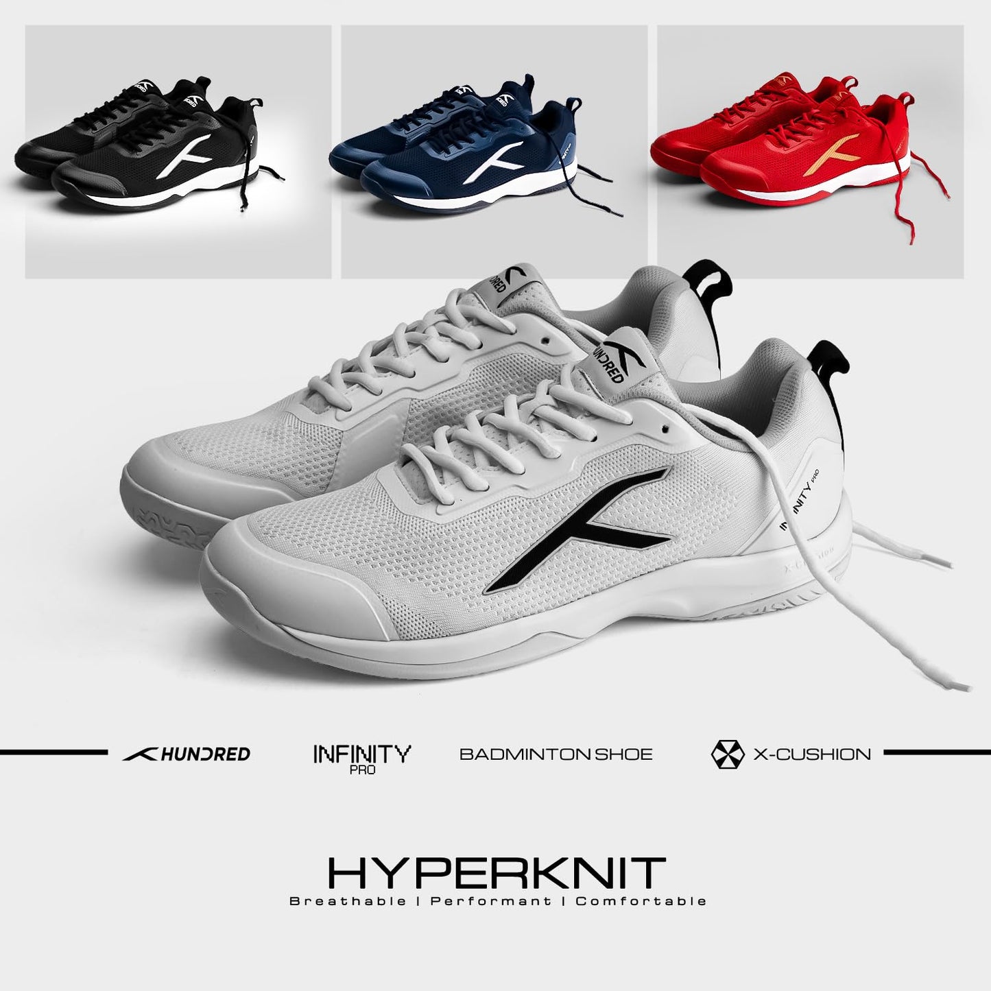Hundred Infinity Pro Badminton Shoes - Best Price online Prokicksports.com