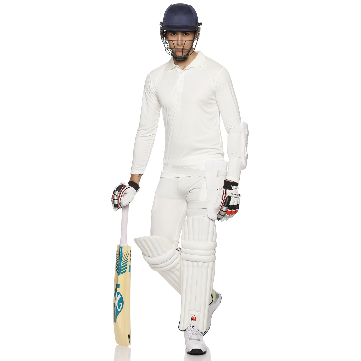 Prokick Ignite Full Sleeves Cricket Jersey Set, T-Shirt with Trouser (Off White) - Best Price online Prokicksports.com