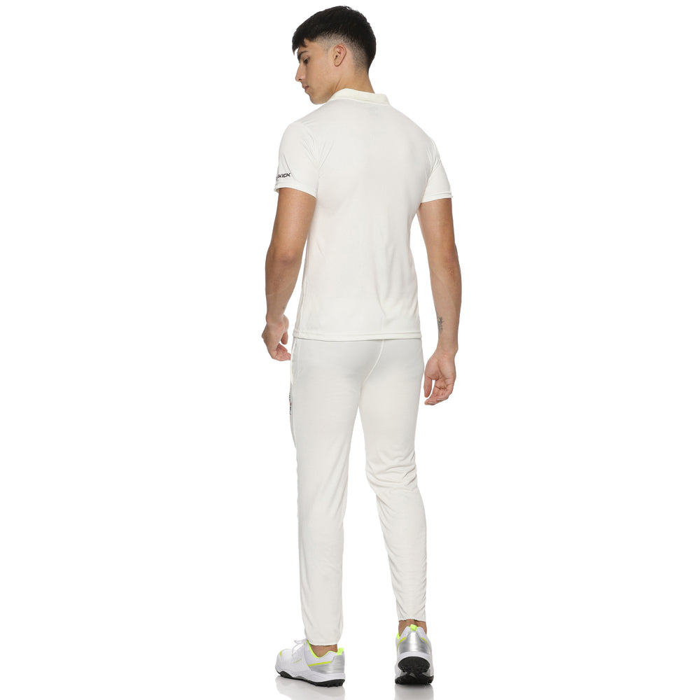 Prokick Ignite Half Sleeves Cricket Jersey Set, T-Shirt with Trouser (Off White) - Best Price online Prokicksports.com