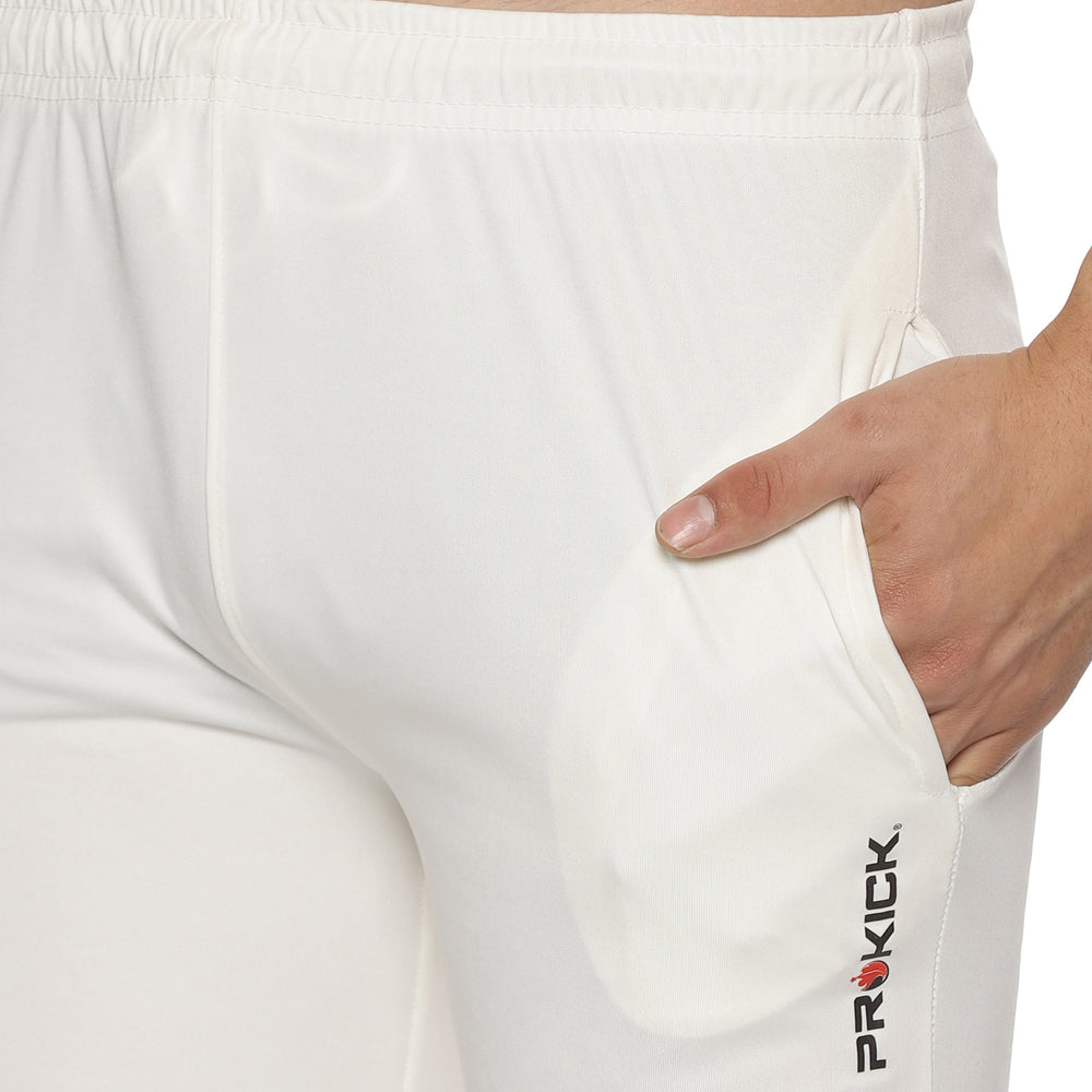 Prokick Ignite Half Sleeves Cricket Jersey Set, T-Shirt with Trouser (Off White) - Best Price online Prokicksports.com