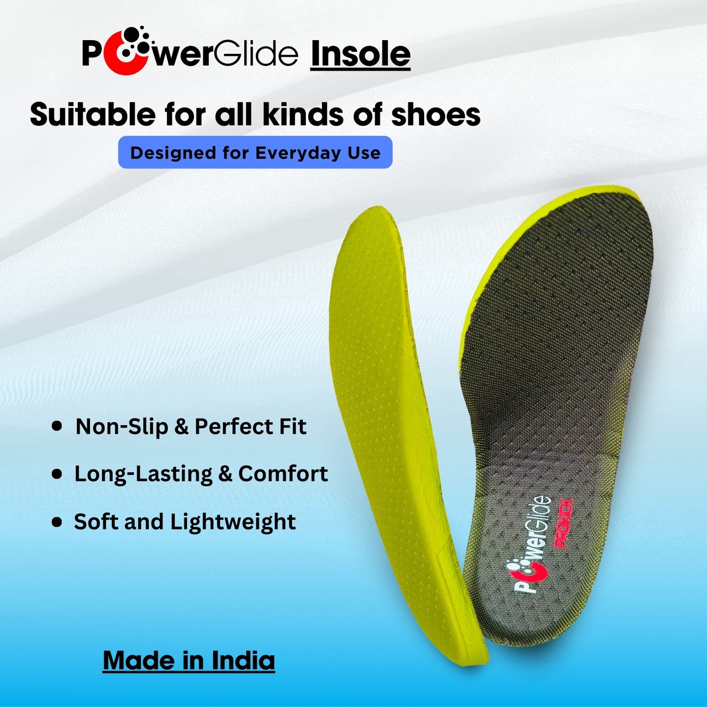 Prokick Power Glide EVA Foam Shoes Insole - Best Price online Prokicksports.com