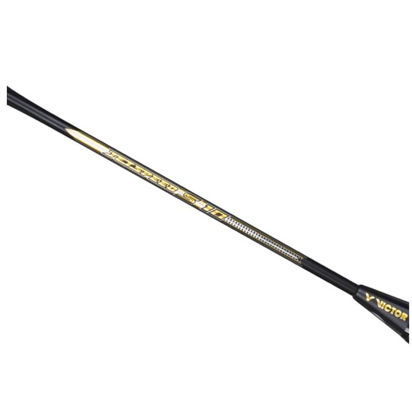 Victor JetSpeed S10 Unstrung Badminton Racquet – 4U5 Lightweight Unstrung Racket in Black for Fast-Paced Offensive Play, Quick Swings & Tournament-Level Speed - Best Price online Prokicksports.com