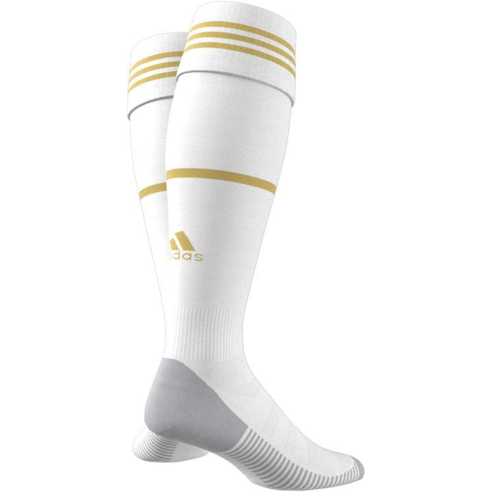 Adidas JUVE H SO Knee Socks – White/Pyrite Sports Socks for Football, Cricket, or Training with Cushioning and Arch Support for Unisex Adults - Best Price online Prokicksports.com