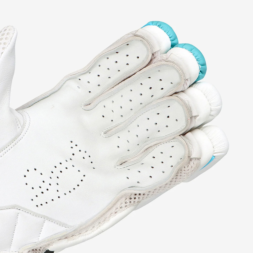 Kookaburra Aura Pro Players Left Hand Batting Gloves – Adult | Premium Cricket Gloves with Advanced Protection | White/Black/Purple - Best Price online Prokicksports.com