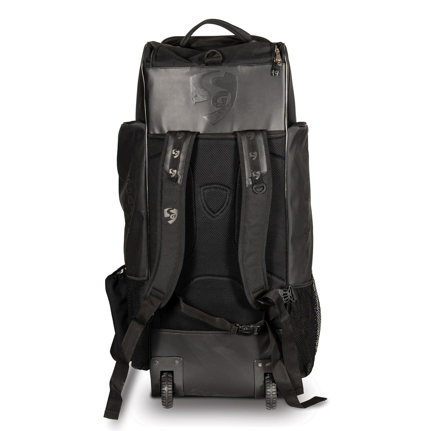 SG KLR Wheelie Duffle Cricket Kit Bag – Black Large Gear Bag with Trolley Wheels for Club Players, Travel Friendly and Durable Design - Best Price online Prokicksports.com