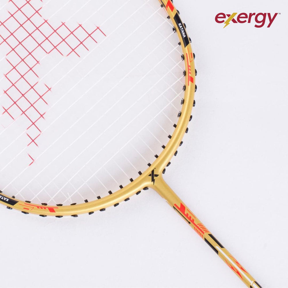 Exergy Katana Badminton Racket - 82g, 32 lbs Tension, Pre-Strung with Full Cover - Best Price online Prokicksports.com