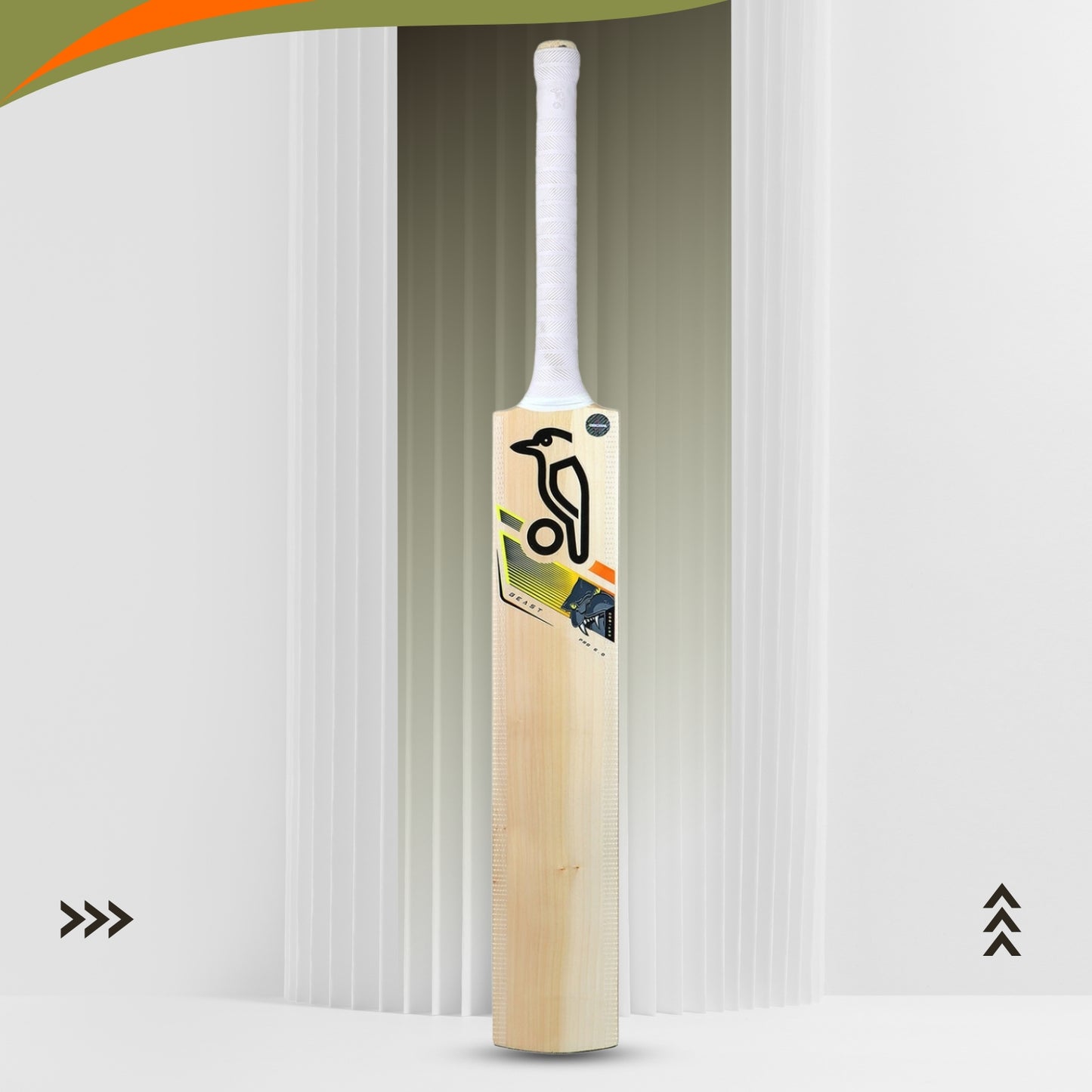 Kookaburra Beast Pro 6.0 English Willow Cricket Bat (Short Handle) | Grade 3 Willow | Massive Sweet Spot | Pro Comfort Grip | Ideal for Club & League Players - Best Price online Prokicksports.com