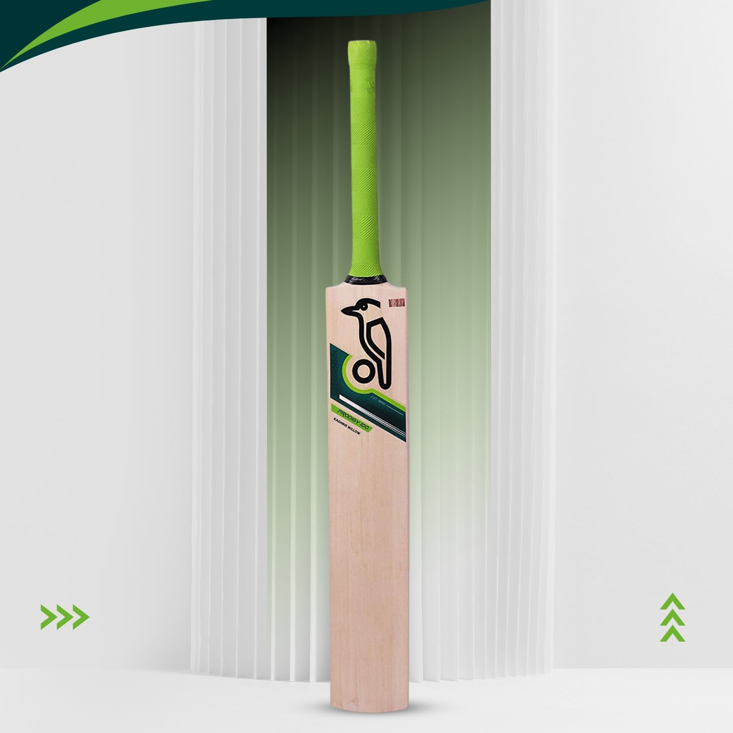 Kookaburra Kahuna Prodigy 100 Cricket Bat | Premium Kashmir Willow | Explosive Mid Sweet Spot | Junior/Club Performance (Size 6, Short Handle) - Best Price online Prokicksports.com