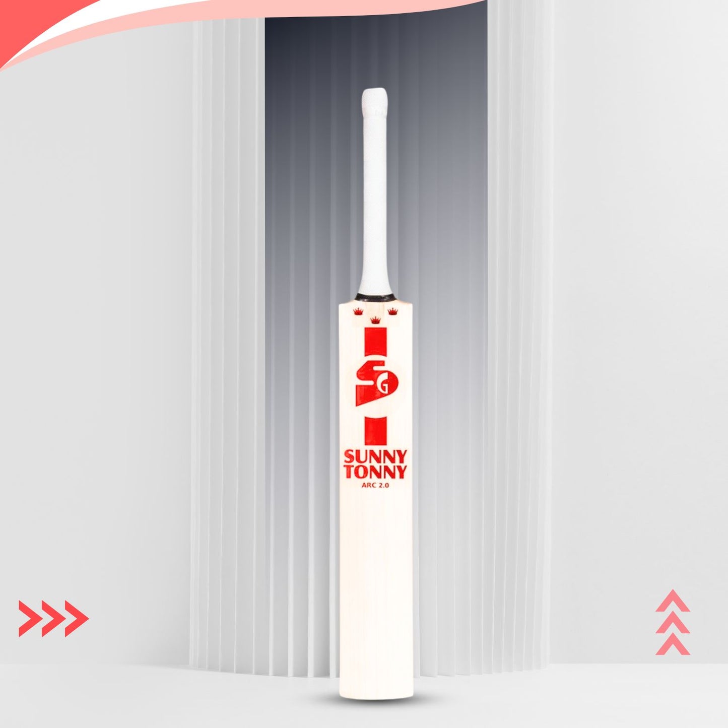 SG Sunny Tonny Arc 2.0 English Willow Cricket Bat | Short Handle (SH) | Handcrafted Professional Grade Bat for Power & Precision - Best Price online Prokicksports.com