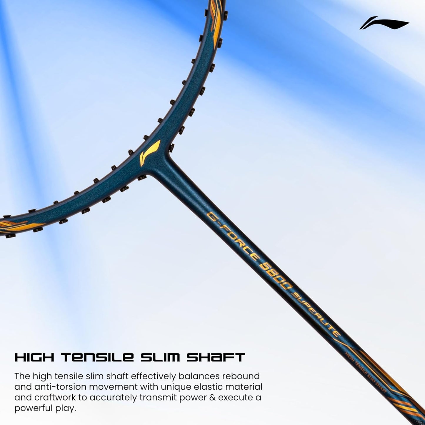 Li-Ning G-Force 5800 Superlite Badminton Racket | Ultra-Light 5U6 | Unstrung Racquet for Precision & Power - Best Price online Prokicksports.com