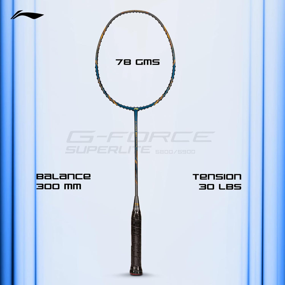 Li-Ning G-Force 5900 Superlite Badminton Racket | Ultra-Light 5U6 | Unstrung Racquet with Superior Control & Power - Best Price online Prokicksports.com