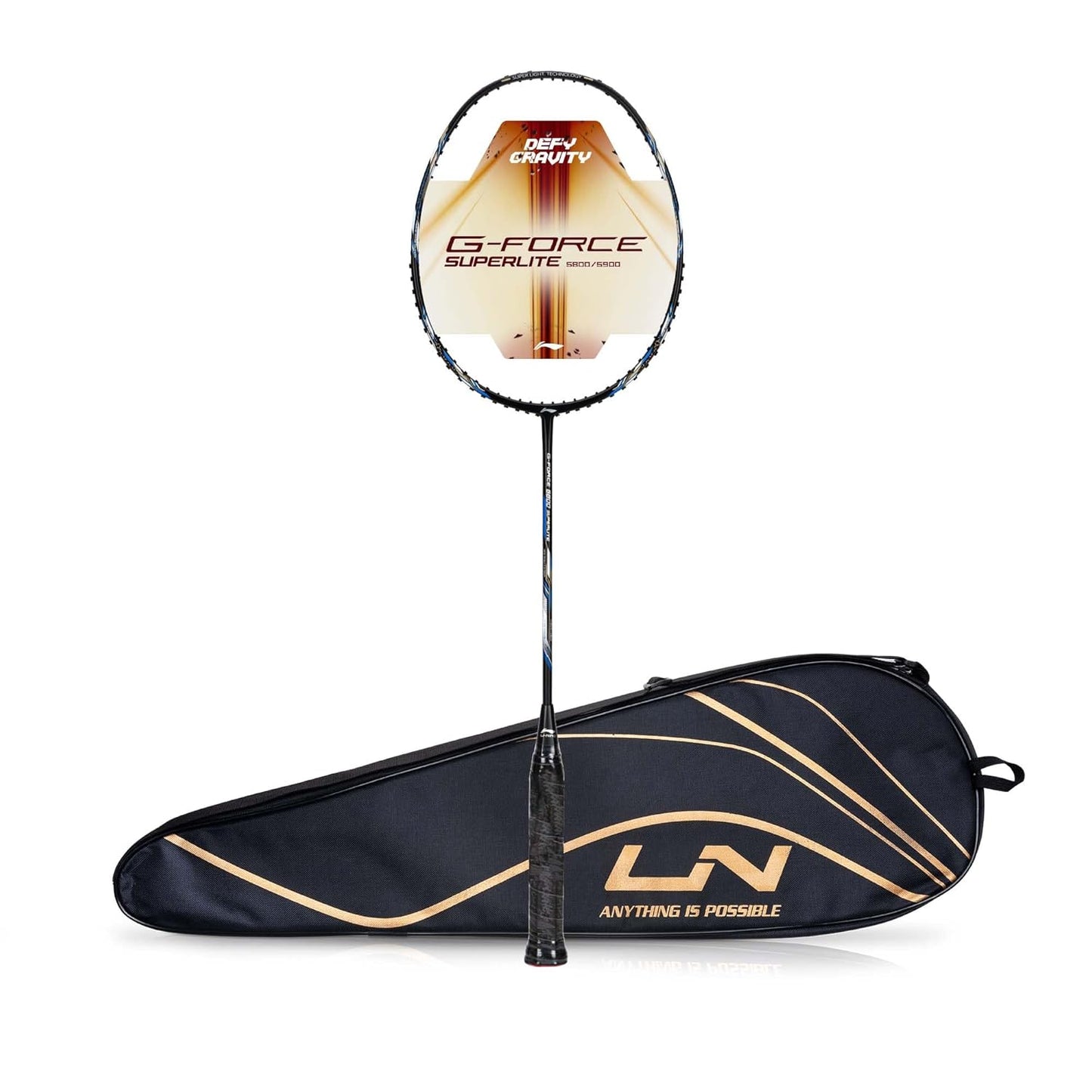 Li-Ning G-Force 5800 Superlite Badminton Racket | Ultra-Light 5U6 | Unstrung Racquet for Precision & Power - Best Price online Prokicksports.com