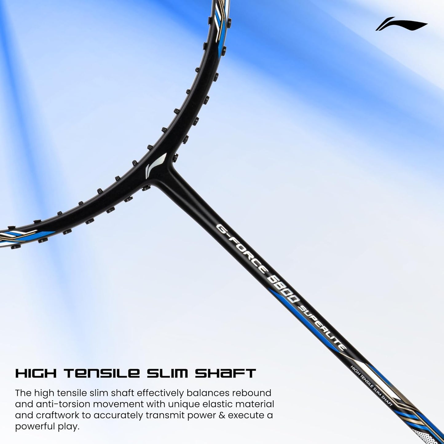 Li-Ning G-Force 5800 Superlite Badminton Racket | Ultra-Light 5U6 | Unstrung Racquet for Precision & Power - Best Price online Prokicksports.com