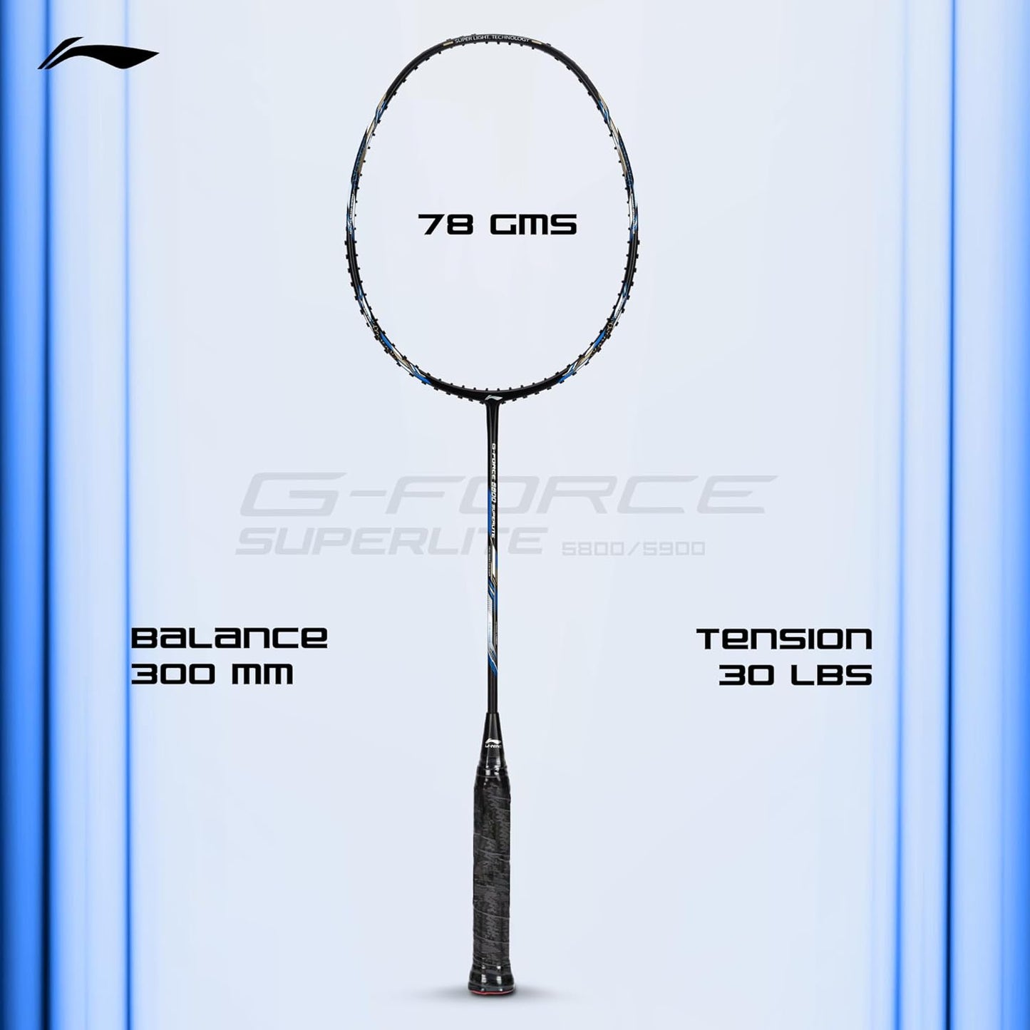 Li-Ning G-Force 5800 Superlite Badminton Racket | Ultra-Light 5U6 | Unstrung Racquet for Precision & Power - Best Price online Prokicksports.com