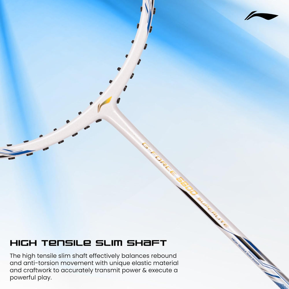 Li-Ning G-Force 5900 Superlite Badminton Racket | Ultra-Light 5U6 | Unstrung Racquet with Superior Control & Power