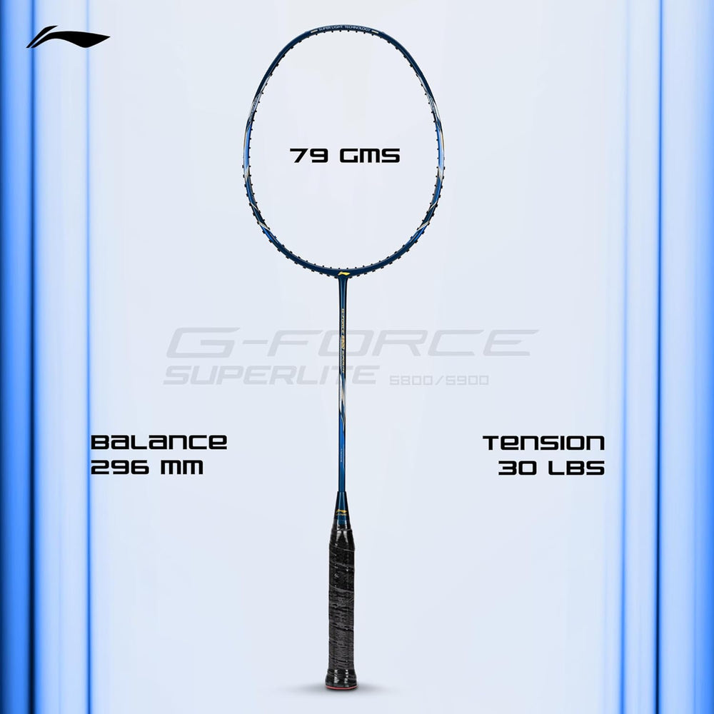 Li-Ning G-Force 5900 Superlite Badminton Racket | Ultra-Light 5U6 | Unstrung Racquet with Superior Control & Power - Best Price online Prokicksports.com