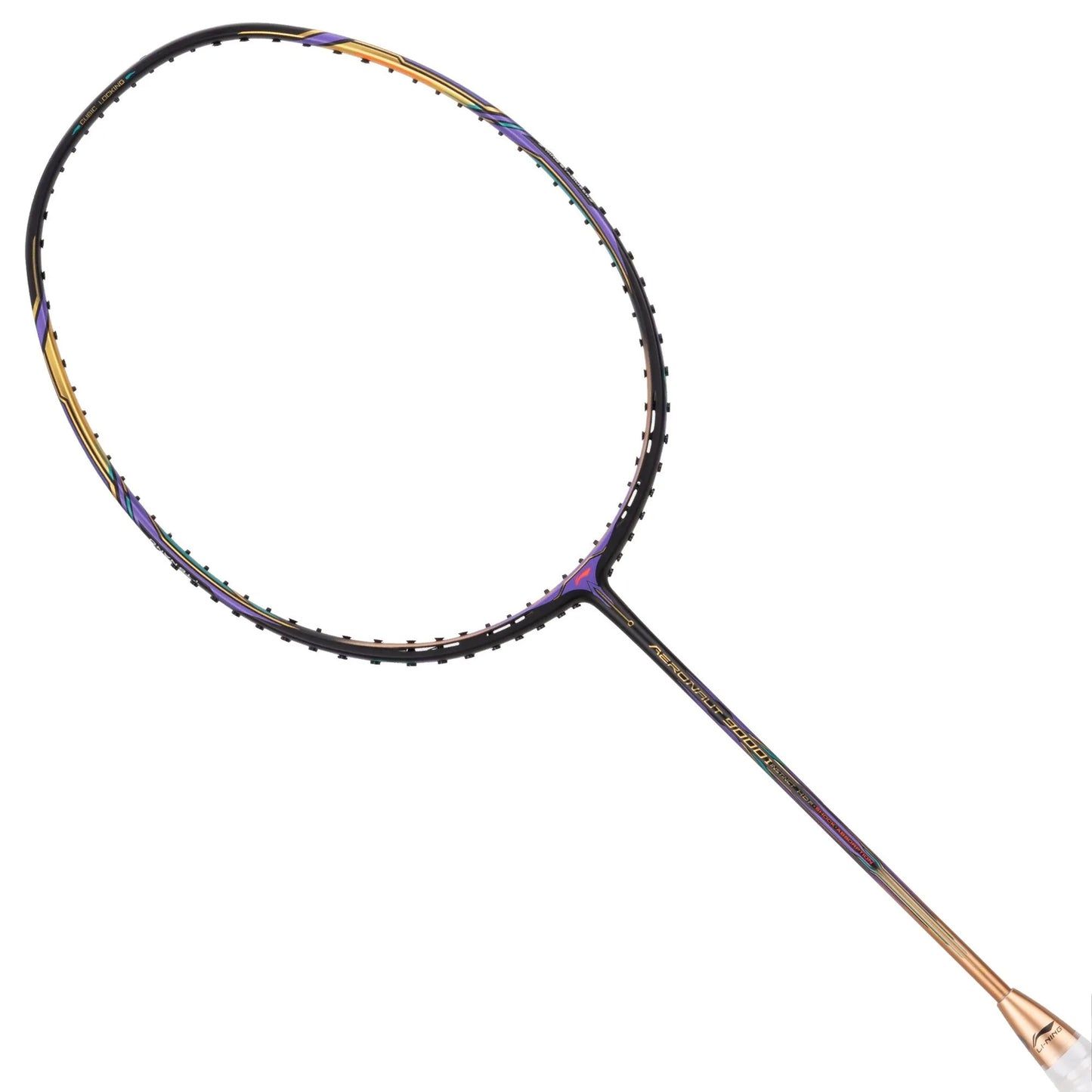 Li-Ning Aeronaut 9000I Unstrung Badminton Racquet, G6 - Black/Gold/Purple - Best Price online Prokicksports.com