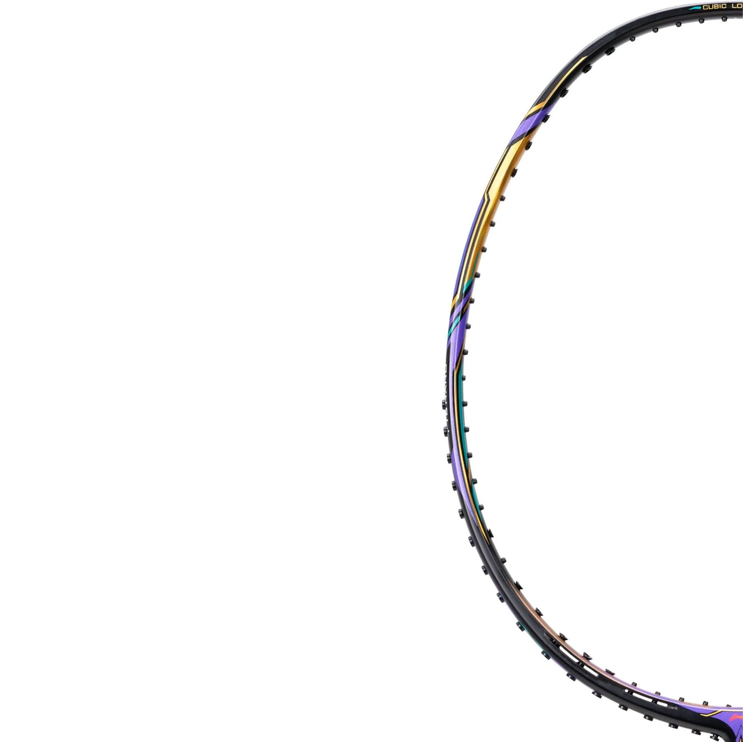 Li-Ning Aeronaut 9000I Unstrung Badminton Racquet, G6 - Black/Gold/Purple - Best Price online Prokicksports.com