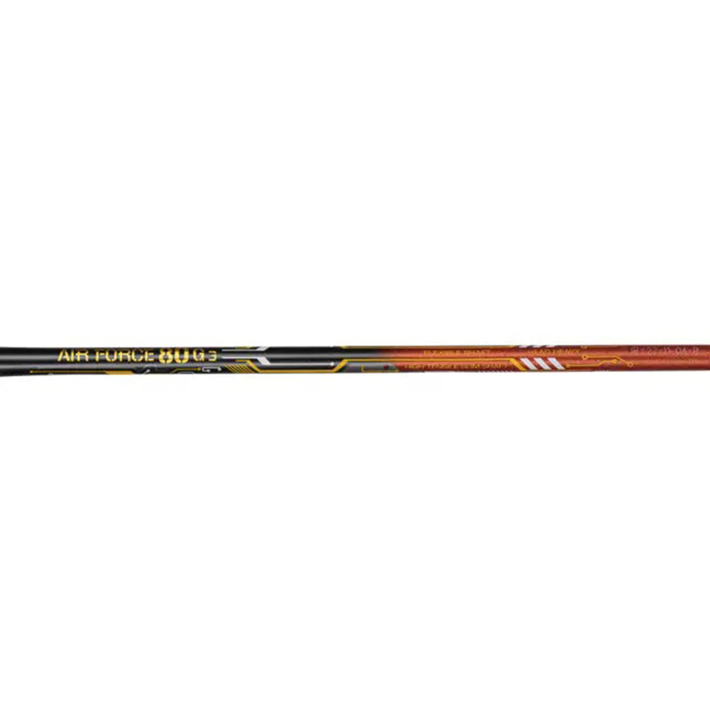 Li-Ning Air-Force 80 G3 Unstrung Badminton Racket | Lightweight 80 Grams | G6 Grip | Dark Grey/Amber/Gold | Speed & Precision - Best Price online Prokicksports.com