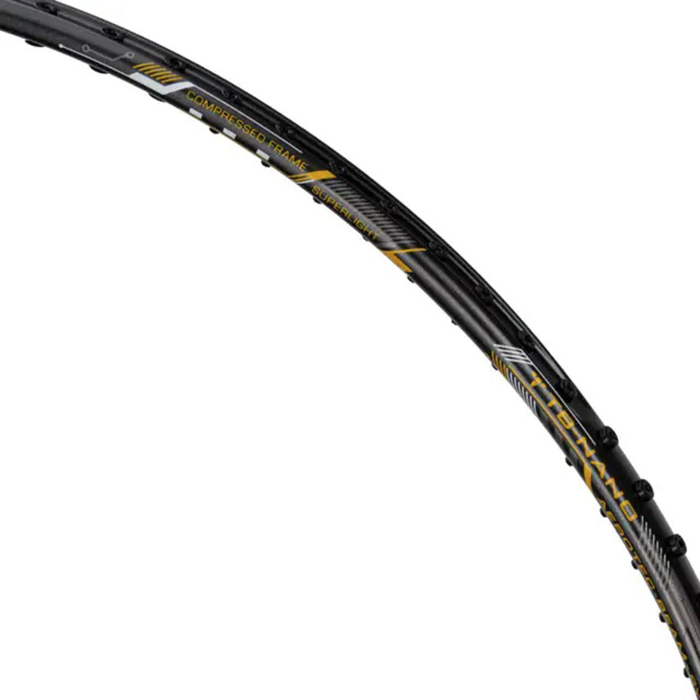Li-Ning Air-Force 80 G3 Unstrung Badminton Racket | Lightweight 80 Grams | G6 Grip | Dark Grey/Amber/Gold | Speed & Precision - Best Price online Prokicksports.com