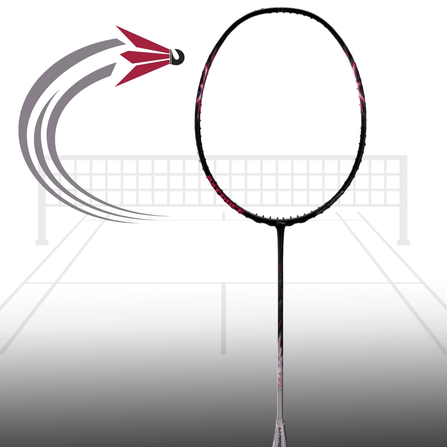 Li-Ning Axforce Big Bang Unstrung Badminton Racquet, Black/Neon Iridescent Pink - Best Price online Prokicksports.com