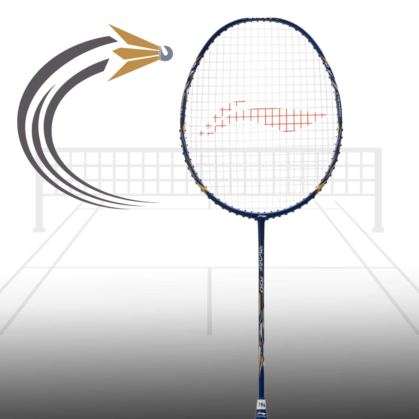 Li-Ning BLAZE 100 Strung Badminton Racquet, 84g - Best Price online Prokicksports.com