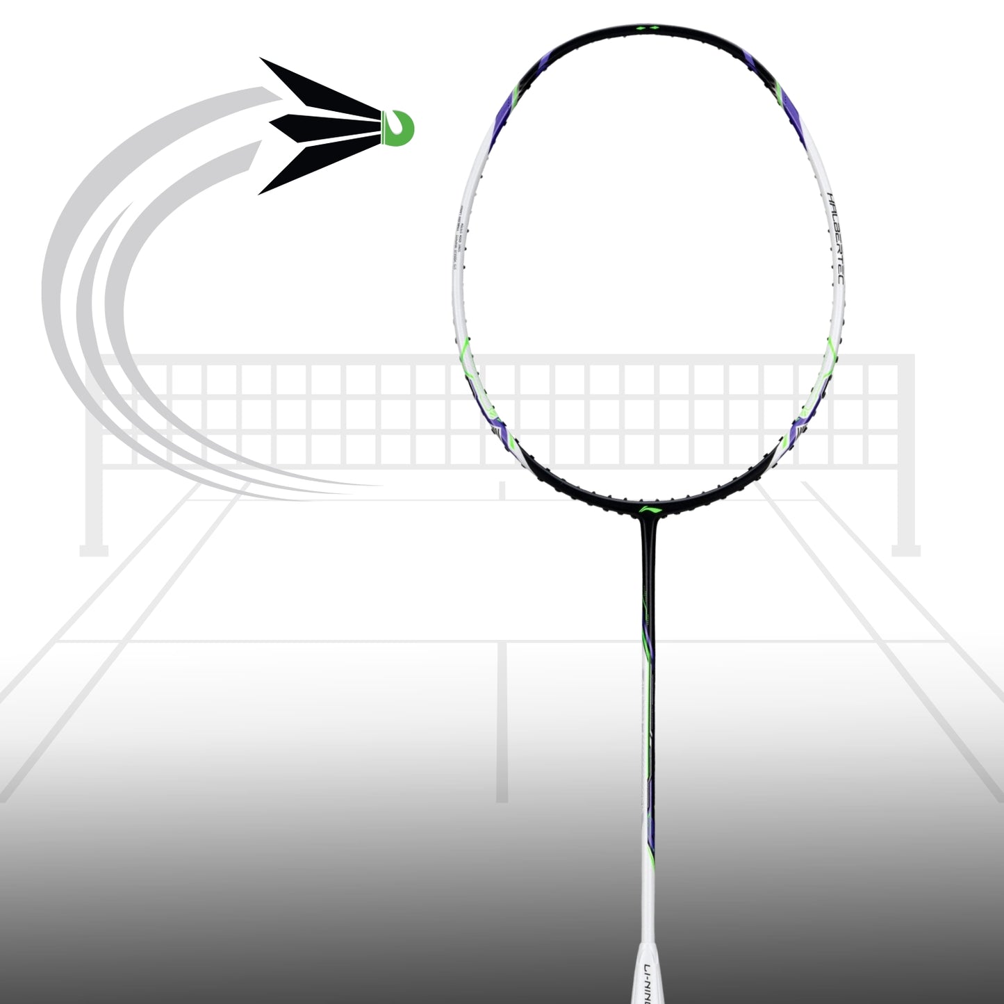 Li-Ning Halbertec Motor Unstrung Badminton Racquet, Pearl White - Best Price online Prokicksports.com
