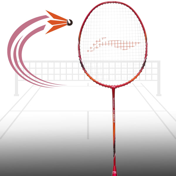Li-Ning Turbo X80 III Badminton Racket, Red/Copper