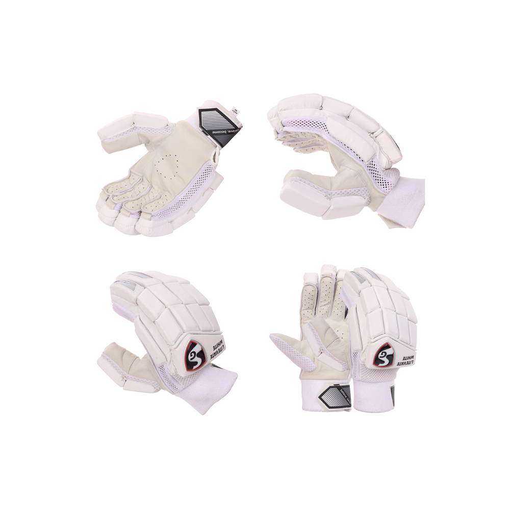 SG Litevate Left Hand Cricket Batting Gloves – Lightweight High Grip Gloves with Finger Protection, Breathable Padding, and Superior Bat Control Comfort - Best Price online Prokicksports.com