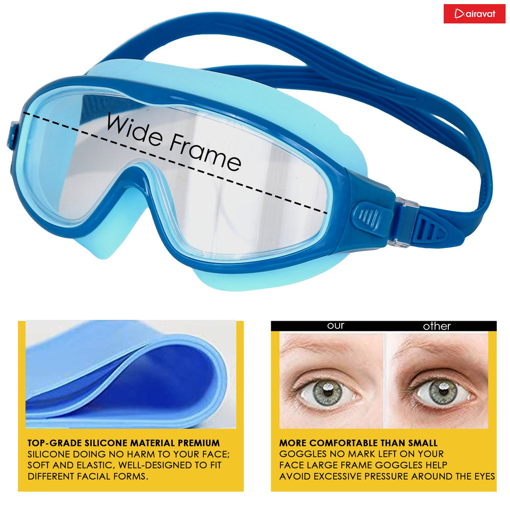 Airavat Macho 1023 Junior Swimming Goggles – Anti-Fog, UV Protection, No-Leak Swim Glasses for Kids & Teens - Best Price online Prokicksports.com