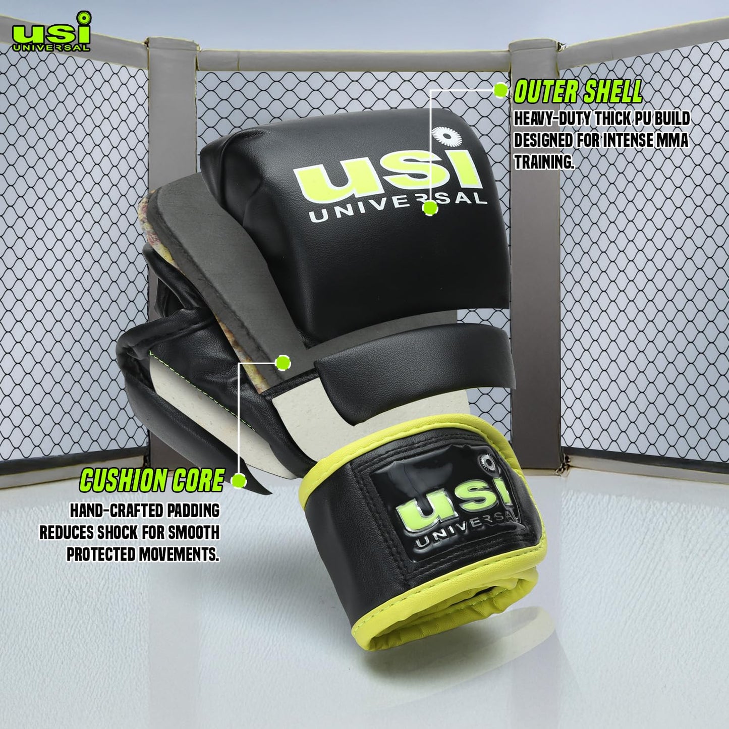 USI Universal 618F Strike Boxing Training MMA Gloves | Shock-Absorbing Handcrafted Foam & Heavy-Duty PU