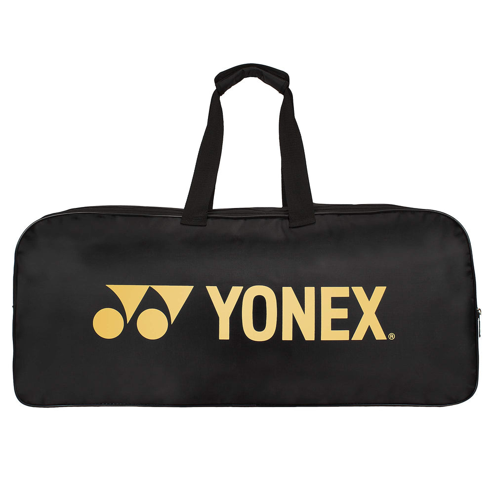 Yonex SUNR 1926 PU Leather 2-Racquet Badminton Kitbag (Black/Gold) | Lightweight Single Compartment Racket Bag - Best Price online Prokicksports.com