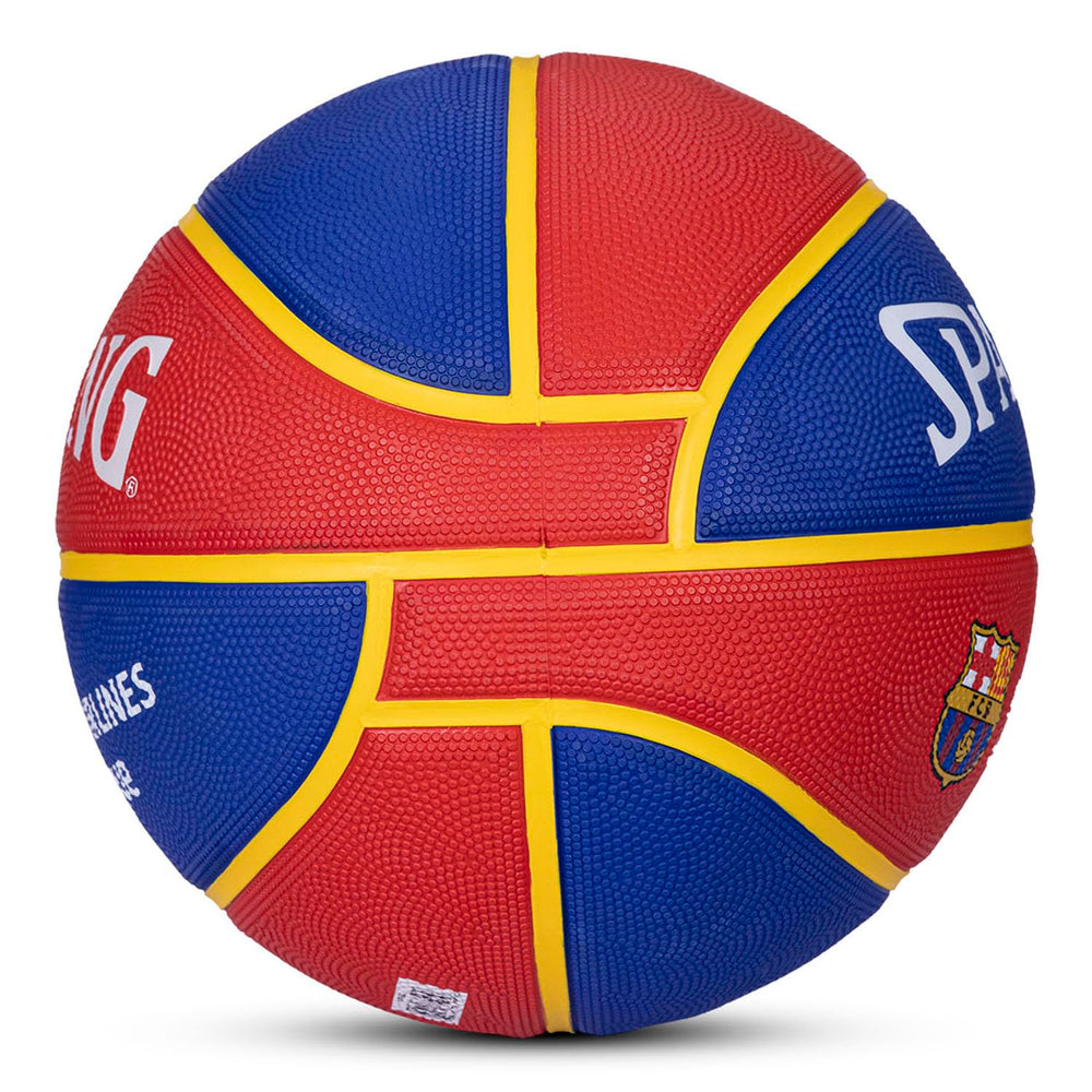 Spalding Euro Barcelona Professional Match Rubber Basketball (Size 7, Red/Blue)