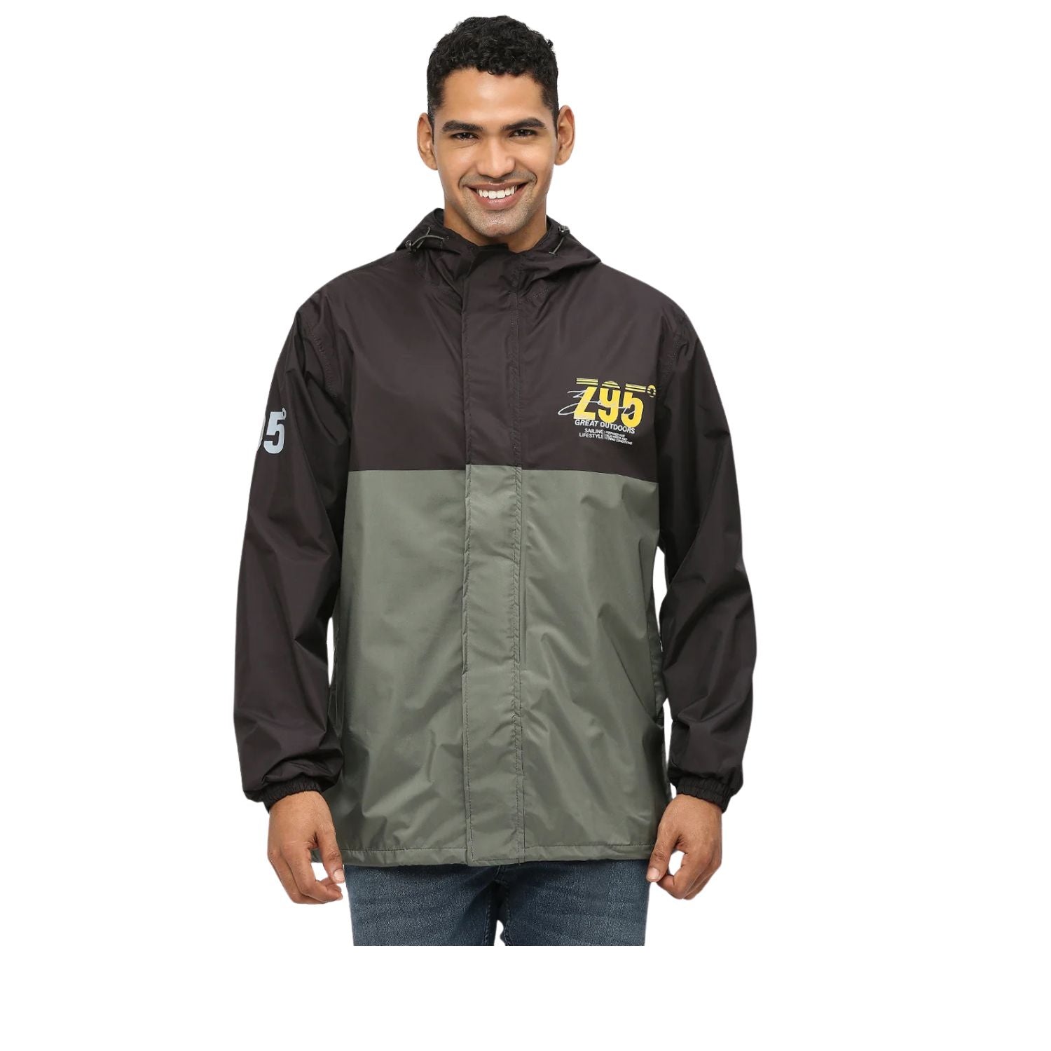 Zeel Outdoor Essential Waterproof Rain Jacket MJ107 for Men & Boys – Lightweight Hooded Raincoat for Monsoon, Travel, Hiking & Daily Use - Best Price online Prokicksports.com