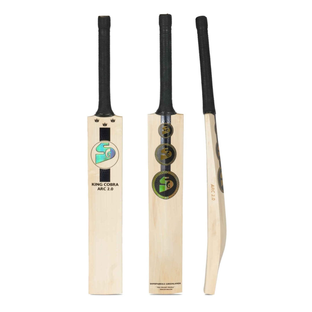 SG King Cobra Arc 2.0 English Willow Cricket Bat – SH, Factory Selected Grade 3 Willow, Thick Edges & Extended Sweet Spot | Professional-Level Cricket Bat for Adults - Best Price online Prokicksports.com