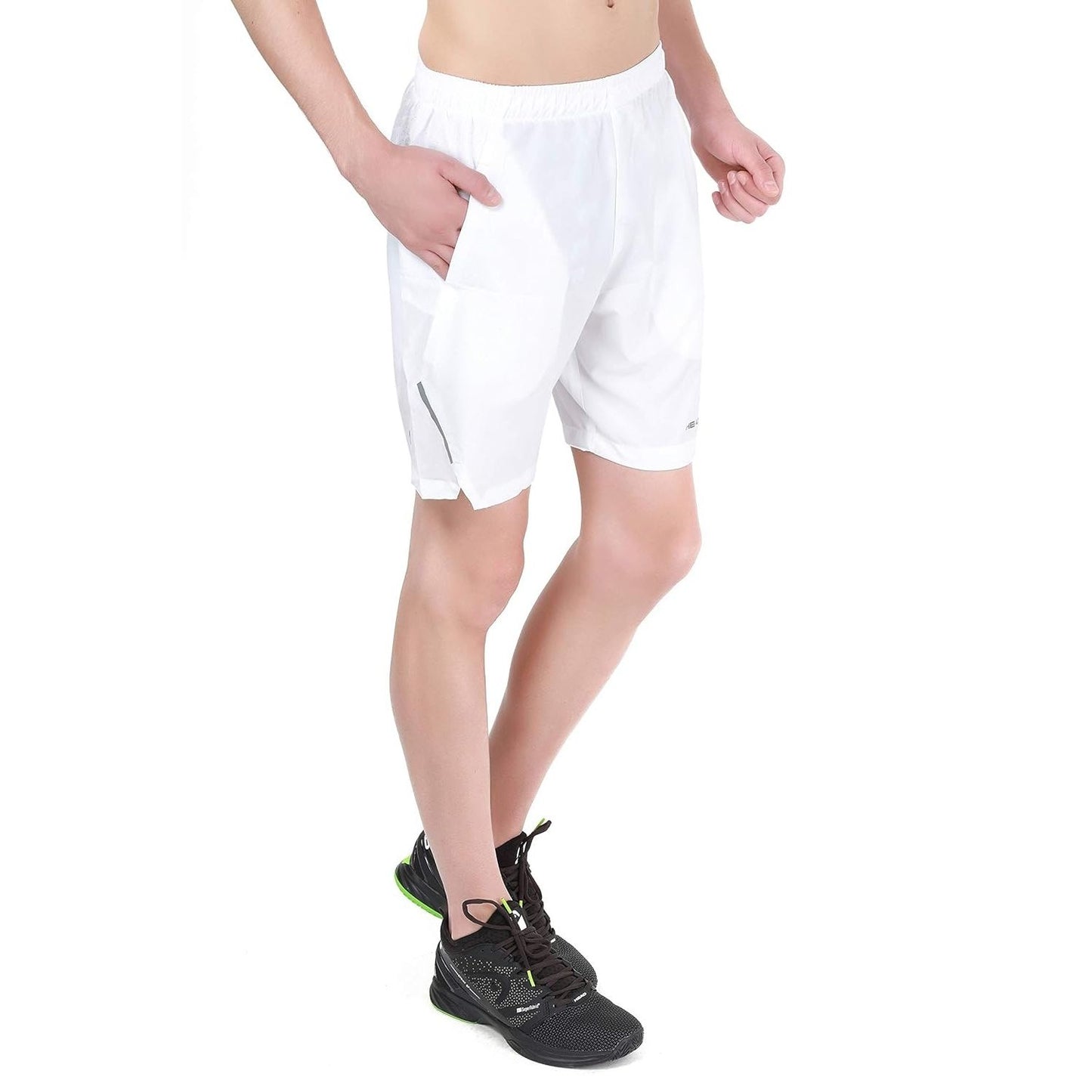 HEAD HPS Model Men’s Tennis Shorts – 100% Polyester, White | Breathable Quick-Dry Athletic Fit | Lightweight Comfort for Tennis & Sports | Buy HEAD HPS 1085 Shorts India Online - Best Price online Prokicksports.com