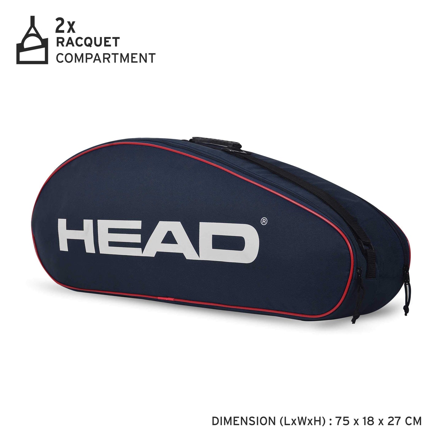 HEAD Ignition Pro 6R Badminton Kit Bag | Heavy-Duty 6-Racquet Carrying Bag
