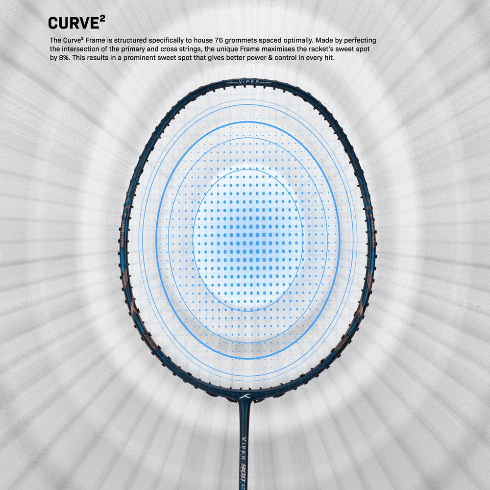 Hundred Viper 900 Carbon Fibre Strung Badminton Racquet - Best Price online Prokicksports.com