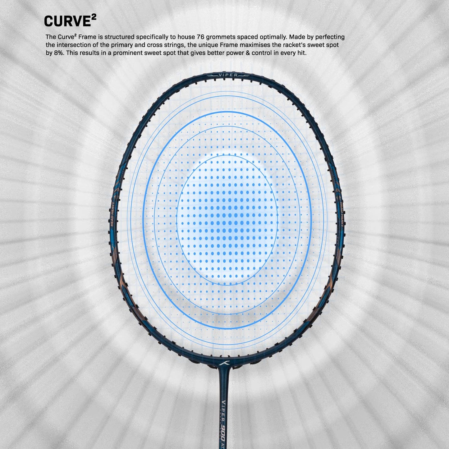 Hundred Viper 900 Carbon Fibre Strung Badminton Racquet - Best Price online Prokicksports.com