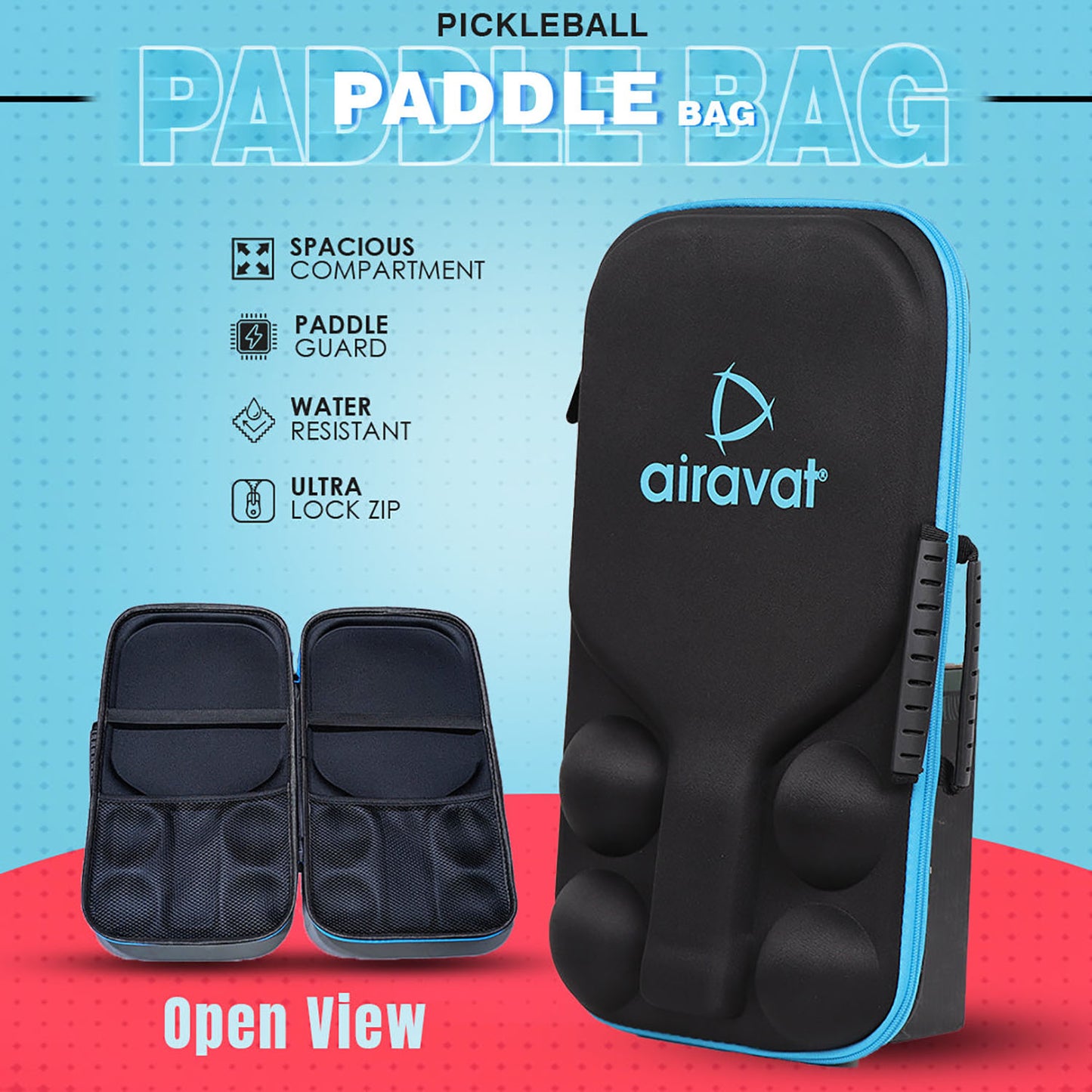 Airavat Pickle Pack Pickleball Bag | Lightweight, Durable Gear Bag with Multiple Compartments | Ideal for Pickleball, Badminton & Sports Accessories - Best Price online Prokicksports.com