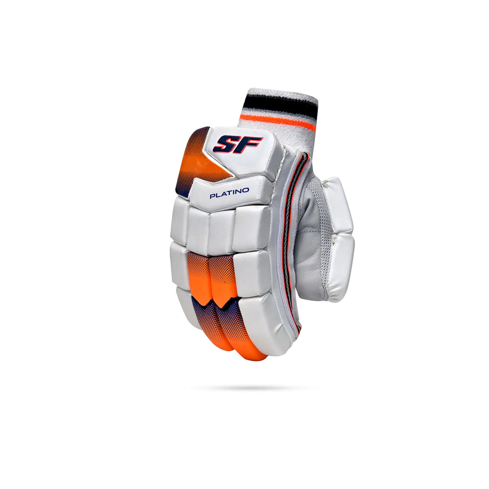 SF Platino Right Hand Batting Gloves | Premium Comfort & Protection | Leather Palm Cricket Gloves for Advanced Club Players - Best Price online Prokicksports.com