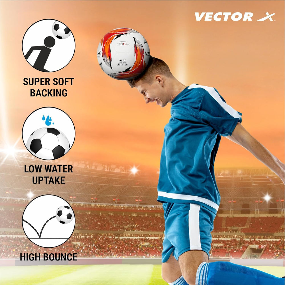 Vector X Panther Thermo Fusion Football | Size 5 | Seamless Design, Enhanced Flight Stability, High Durability and Water Resistance for Match Play - Best Price online Prokicksports.com