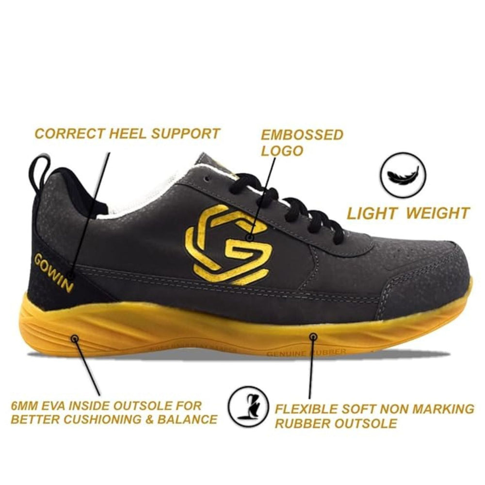 Gowin Smash 2.0 Men’s/Women’s Non‑Marking Badminton Shoe – Lightweight PVC Upper, EVA Midsole & Windlass Outsole - Best Price online Prokicksports.com