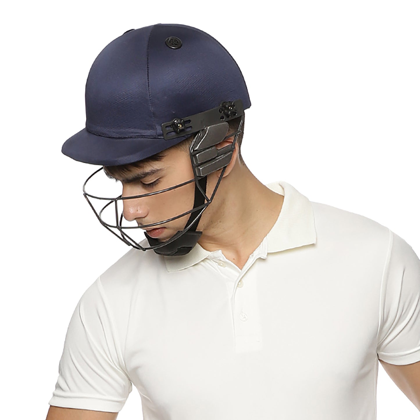Prokick Pioneer Cricket Helmet with Adjustable Steel Grill, Navy - Best Price online Prokicksports.com