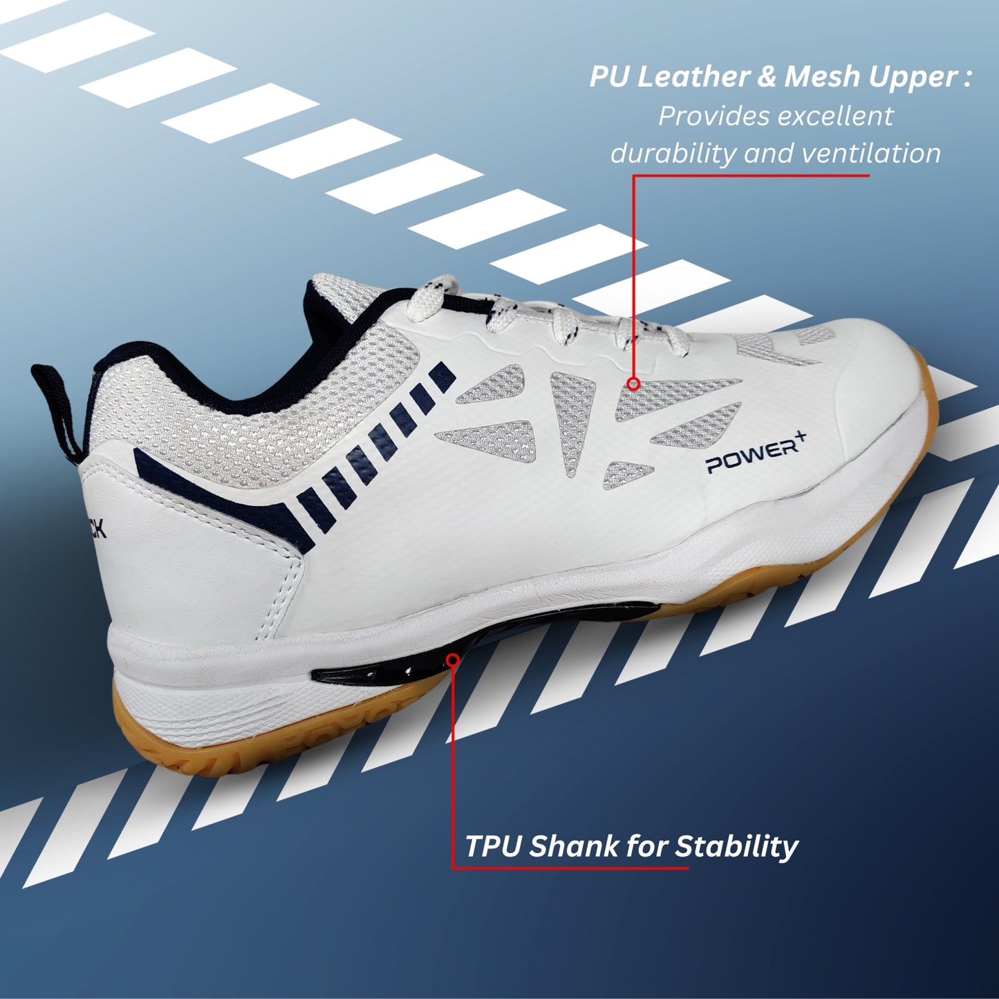 Prokick Power Plus Multi-Sport Non-Marking Shoes – Ideal for Badminton, Table Tennis, Volleyball, Squash - Best Price online Prokicksports.com
