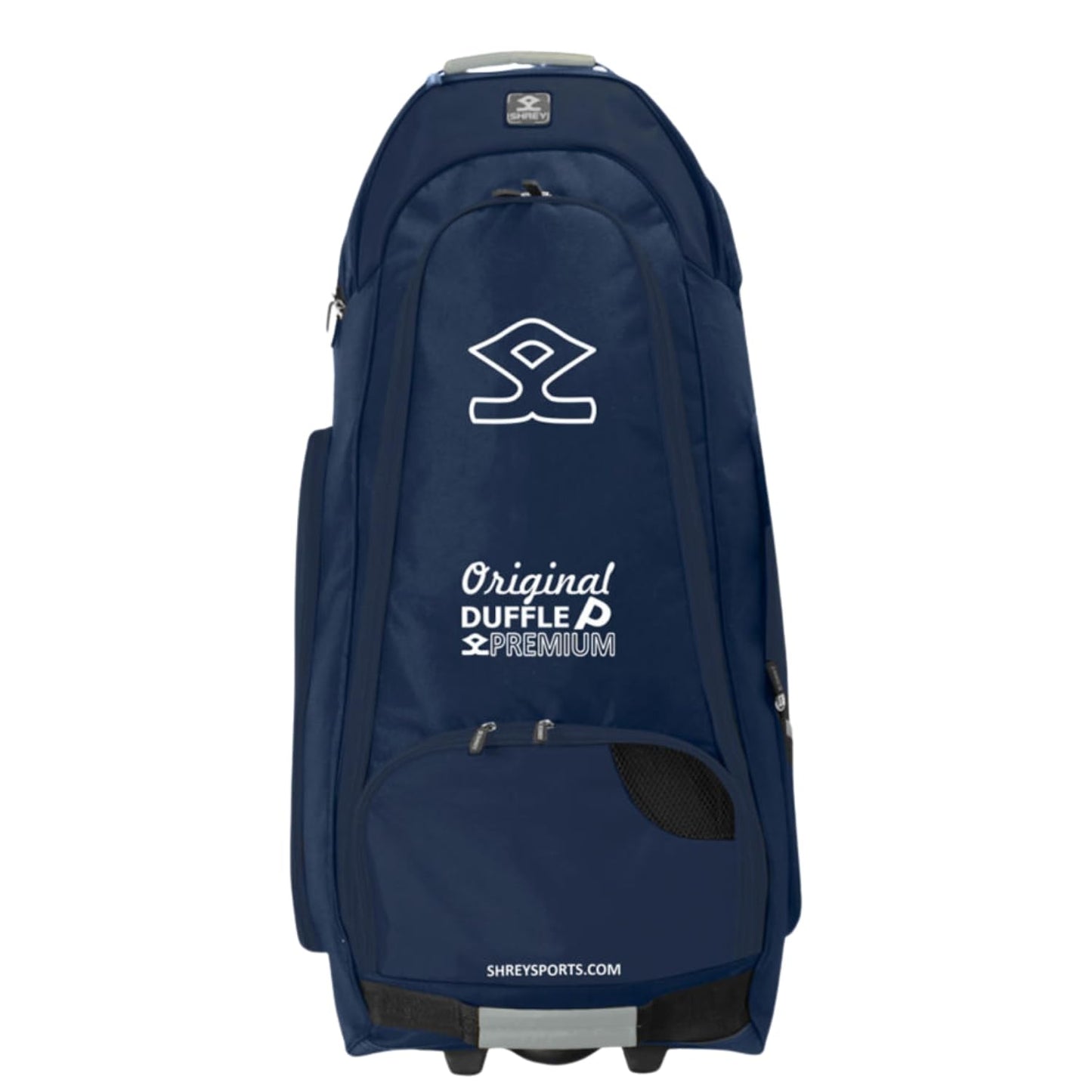Shrey Pro Premium Duffle Wheelie Cricket Kitbag, Navy/Grey - Best Price online Prokicksports.com