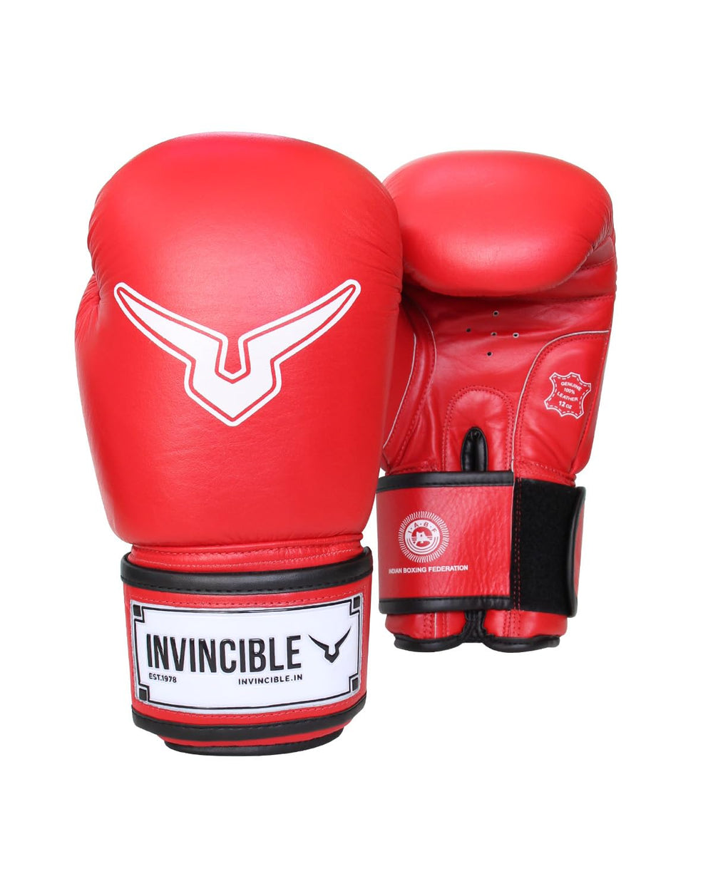 Invincible Agni 2.0 Amateur Competition Leather Boxing Gloves | IBF Approved Full Grain Leather Gloves with Molded Foam - Best Price online Prokicksports.com