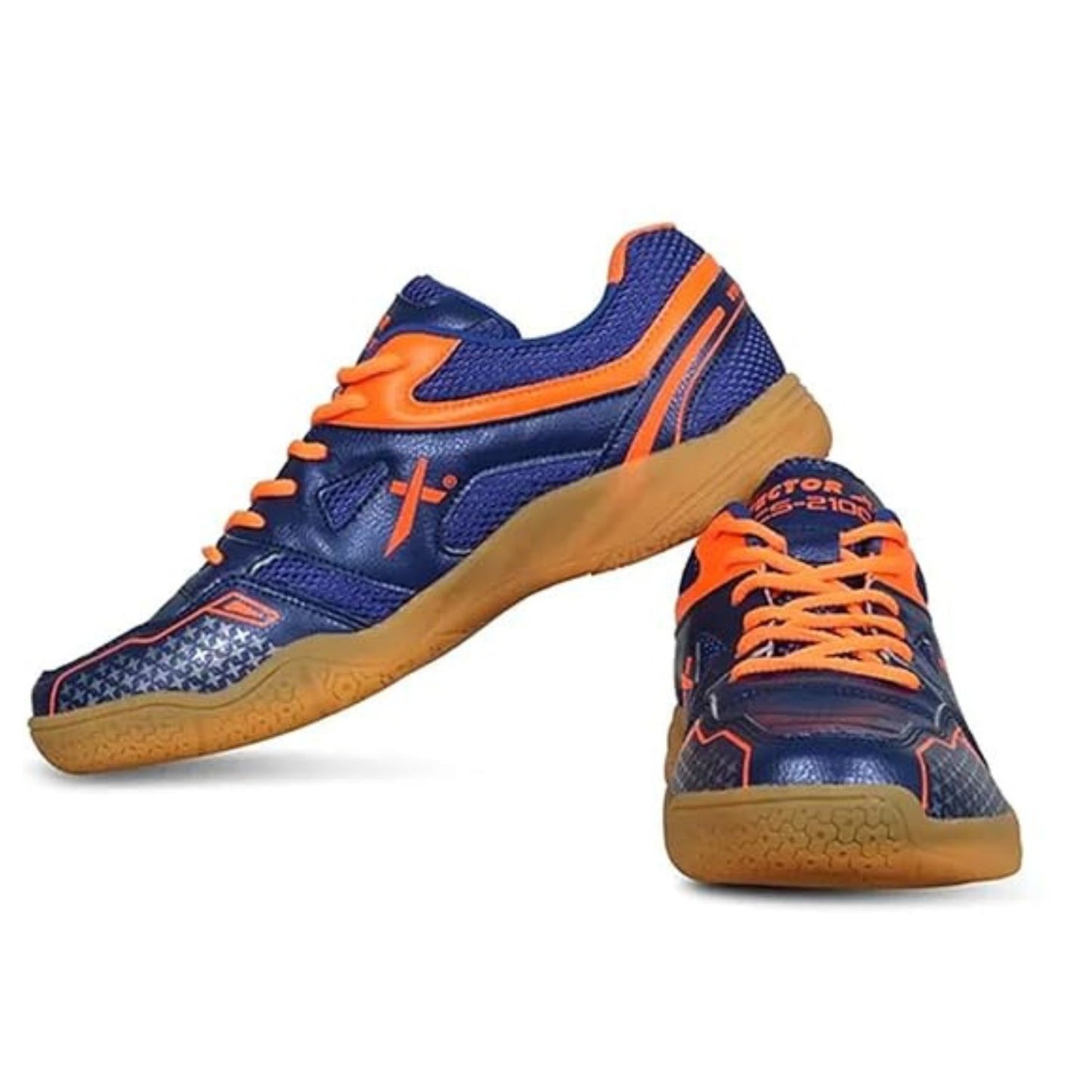 Vector X CS 2100 Kids/Entry-Level Badminton Shoe – Lightweight Synthetic Mesh Sneaker with EVA‑Phylon Midsole & Non‑Marking Rubber Outsole - Best Price online Prokicksports.com