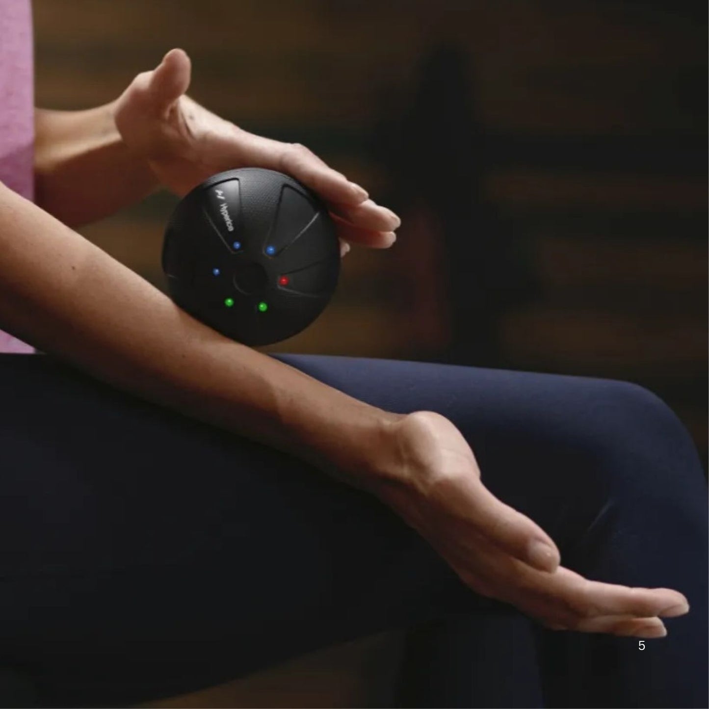 Hyperice Hypersphere Mini Vibrating Massage Ball – Mini Black, 3‑Speed High‑Torque Trigger Point Therapy Ball