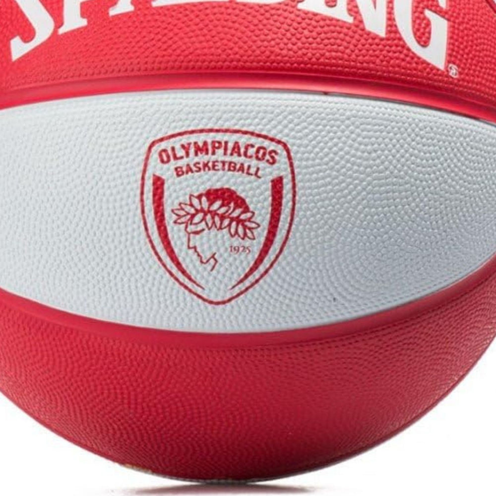 Spalding Euroleague Olympiacos Basketball, Red/White – Size 7 Official Euroleague Team Rubber Indoor/Outdoor Ball - Best Price online Prokicksports.com